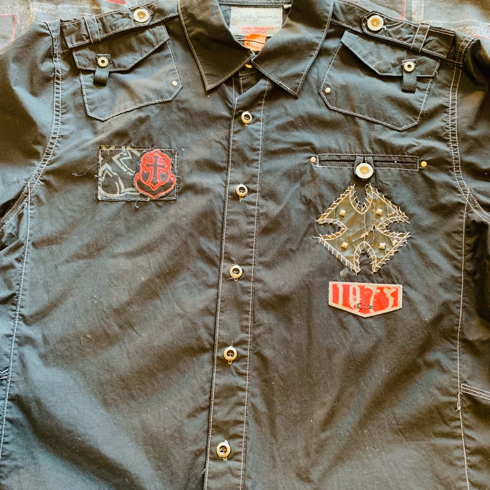 Pelle Pelle  Short Sleeve Button Up .